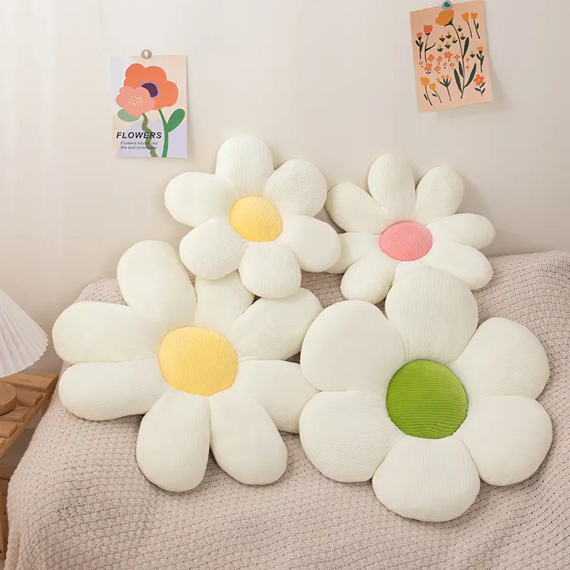Sioloc Flower Pillow, 19.6inch, Flower Shaped Throw Pillow Butt Cushion Flower Floor Pillow,Seating Cushion,Cute Room Decor & Plush Pillow For Bedroom Sofa Chai