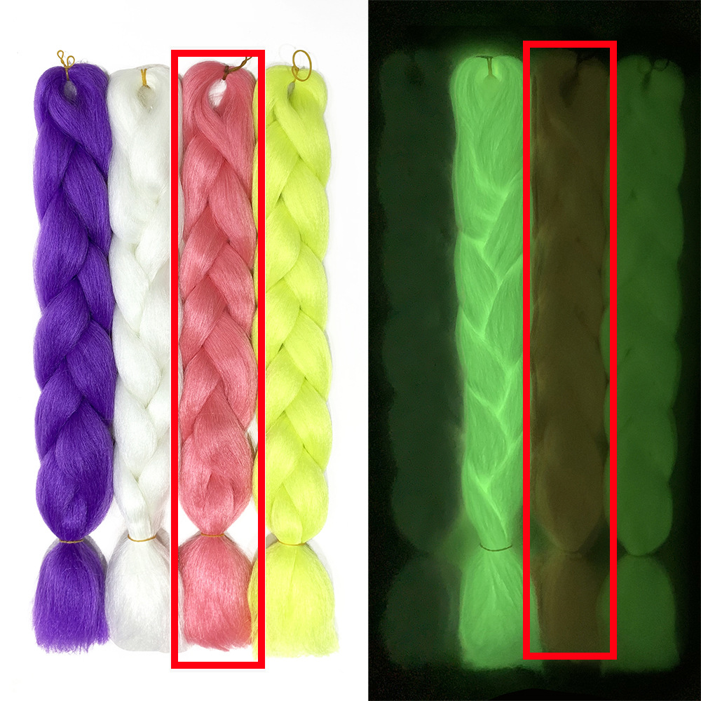 Luminous Fluorescent Chemical Fiber Wig Big Braid — foto 5
