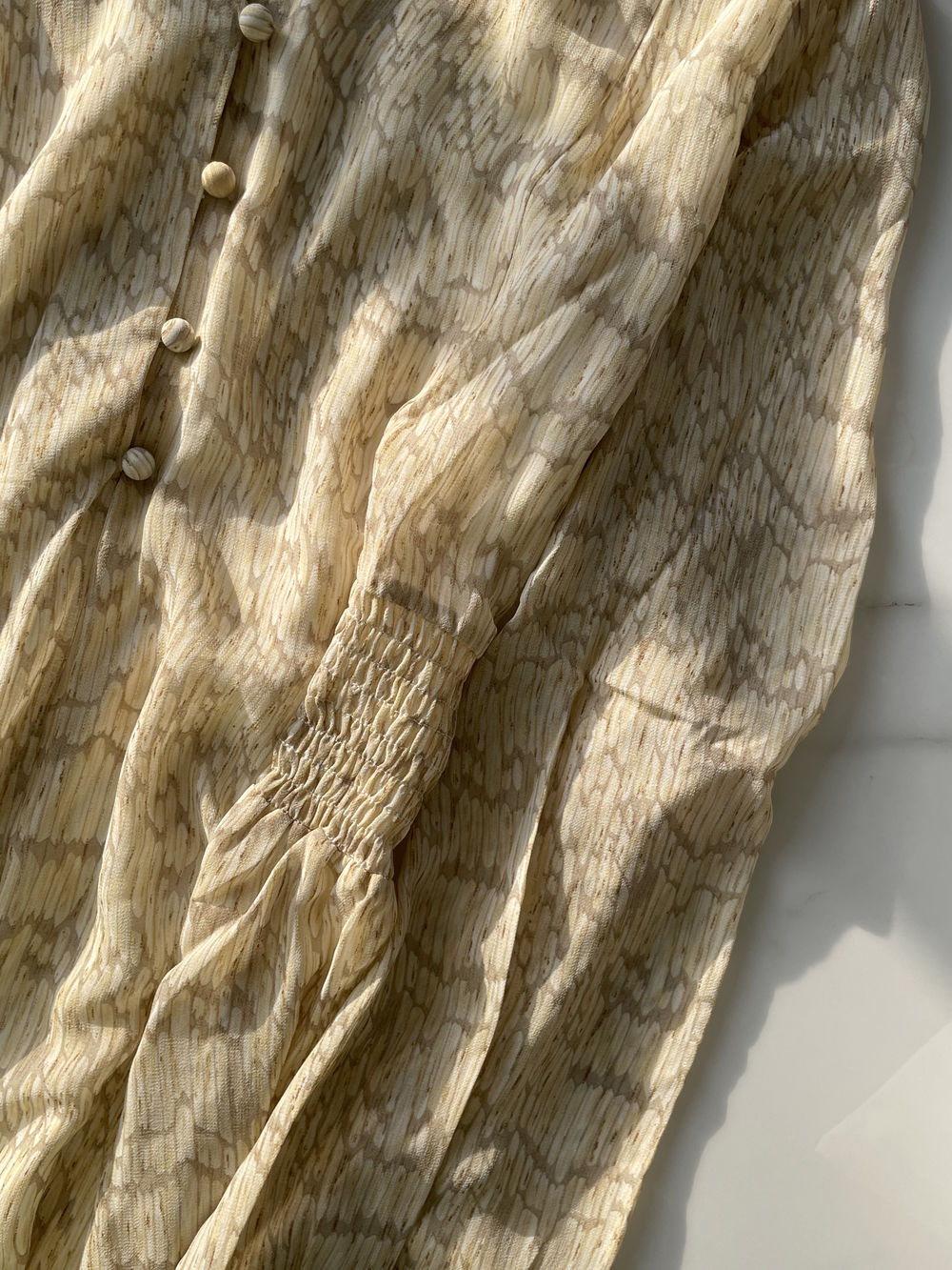 Designed Waist Length Print Dress