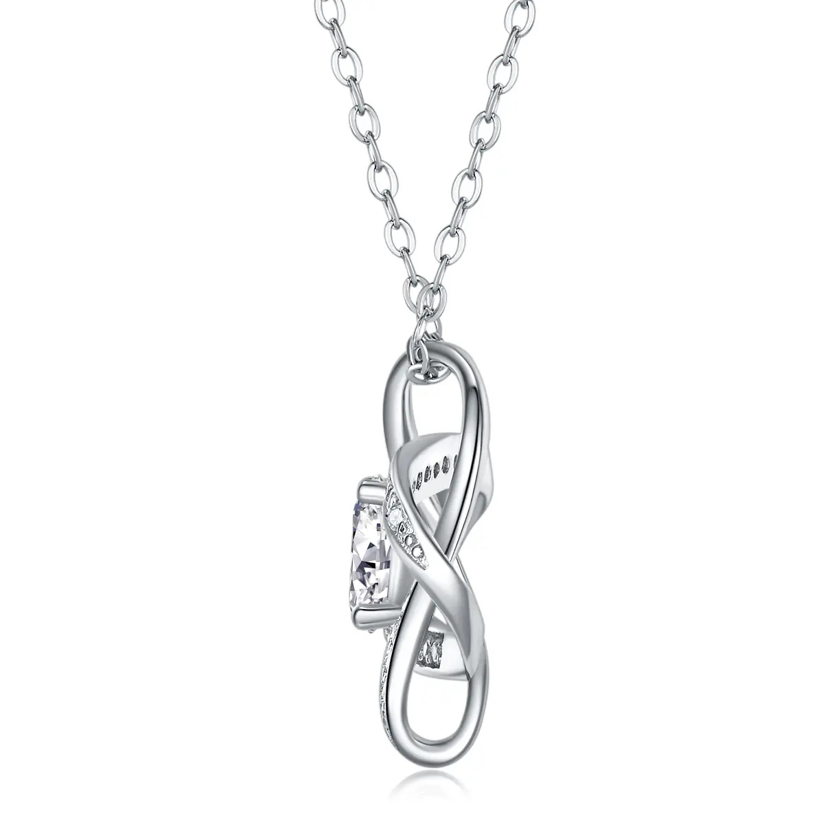 1Reciprocating - A Fashionable And Luxurious Diamond Jewelry Pendant Set With 1-carat Moissanite S925 Sterling Silver And Platinum Plating Prohibit Tk Sales