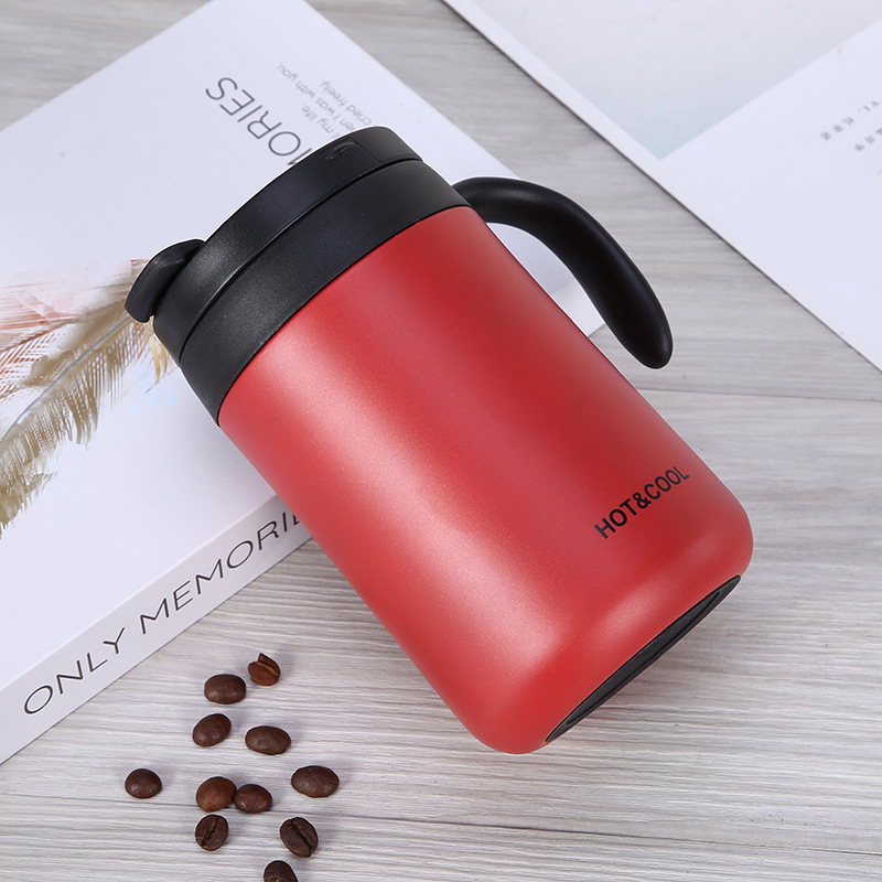 Stainless Steel Mug Portable Couple Style With Handle