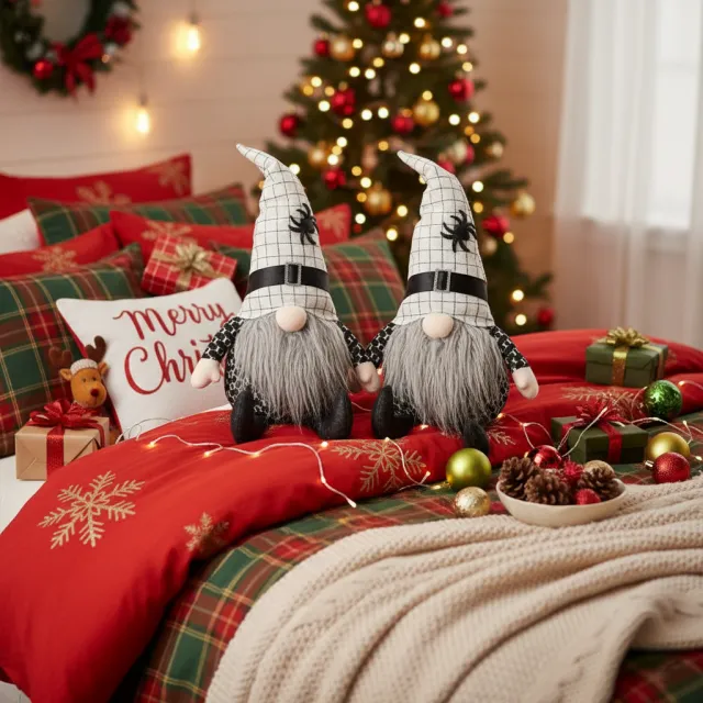Set Christmas Gnome Table Decor 10.2x5.5x23.5in Charming Fabri Gnomes With White Hats Festive Perfect For Unique Seasonal Decoration Ideal For Holi... Black And White - Shop at LoveMi