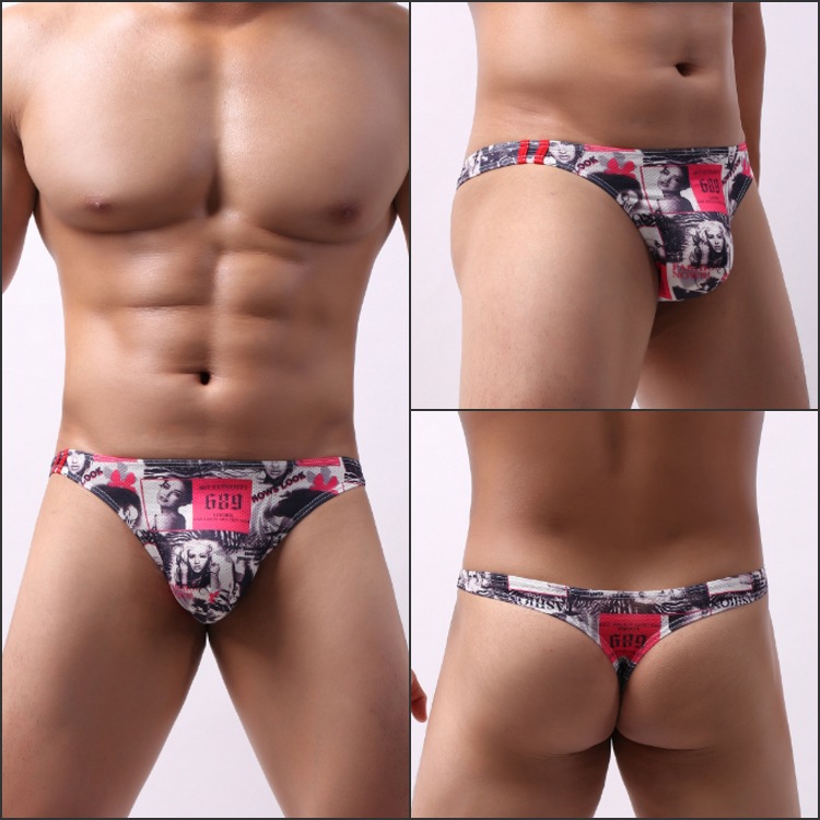 Title 4, Cartoon Printed U-convex Moisture Wicking Thong...