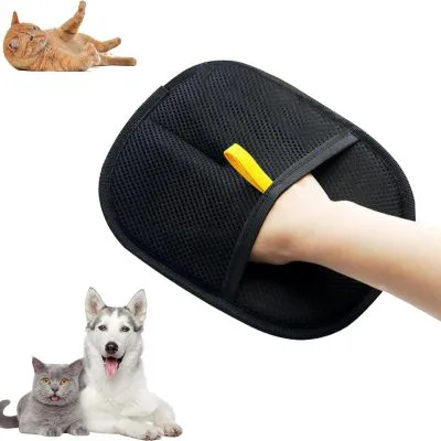 Pet Electrostatic Hair Removal Gloves Two-way Bristle Remover Brush
