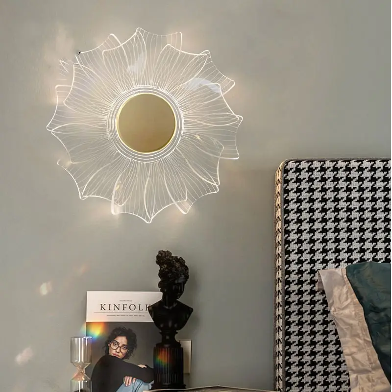 New Creative Personality Petal Acrylic LED Wall
