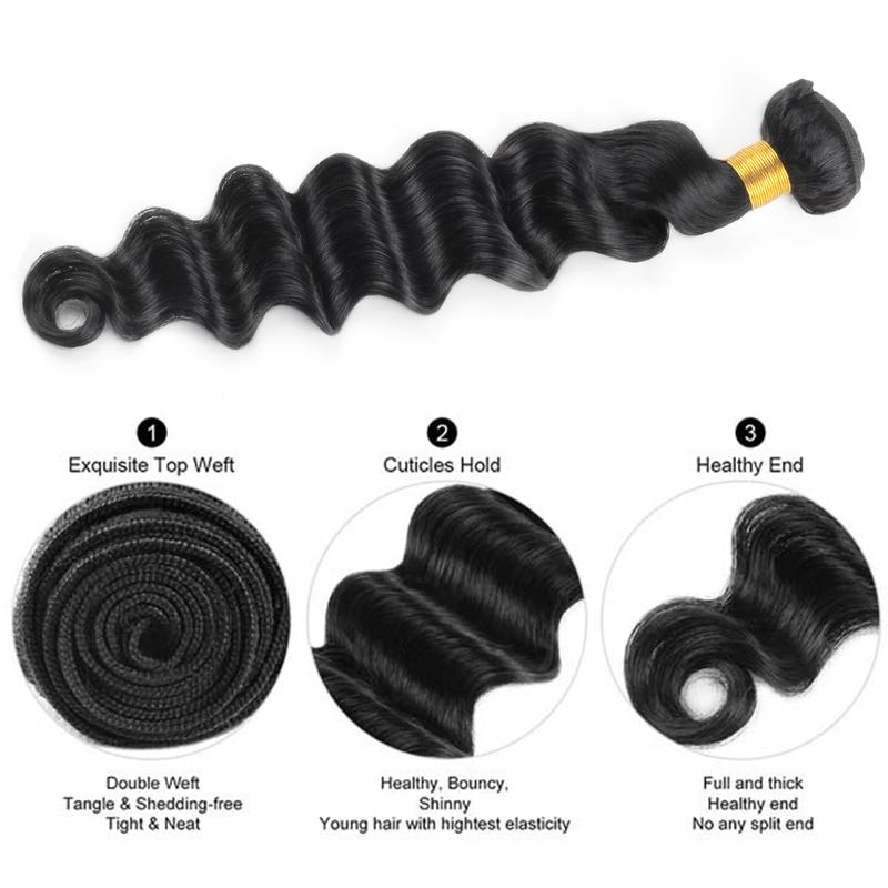 Glueless Body Wave Human Hair Bundles For Daily Wear10A Virgin Remy Hair Weave... 3