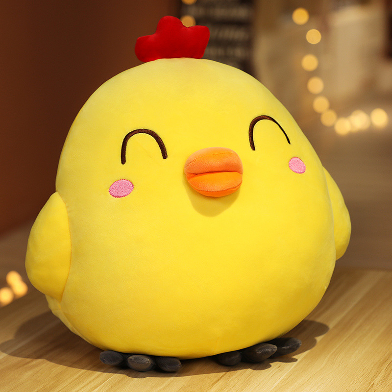 Cute Funny Expression Little Yellow Chicken Doll
