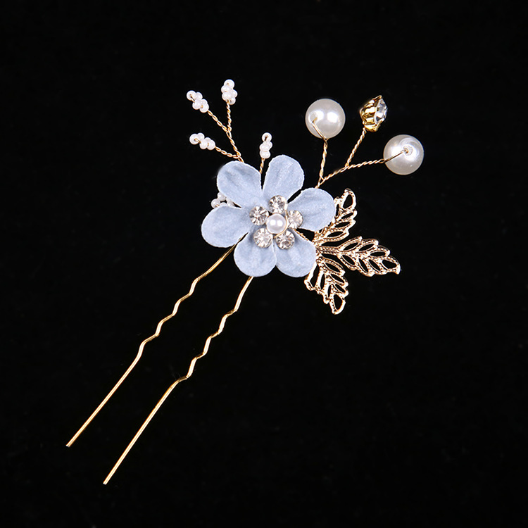 Flower Pearl U-shaped Hair Fork
