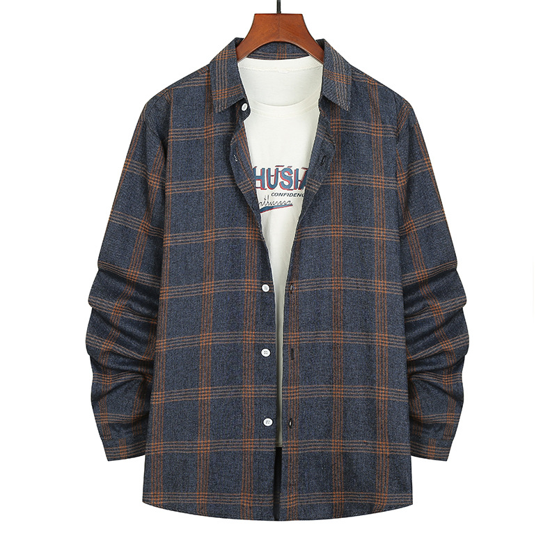 Men's Shirt Casual Lapel Long Sleeve Shirt