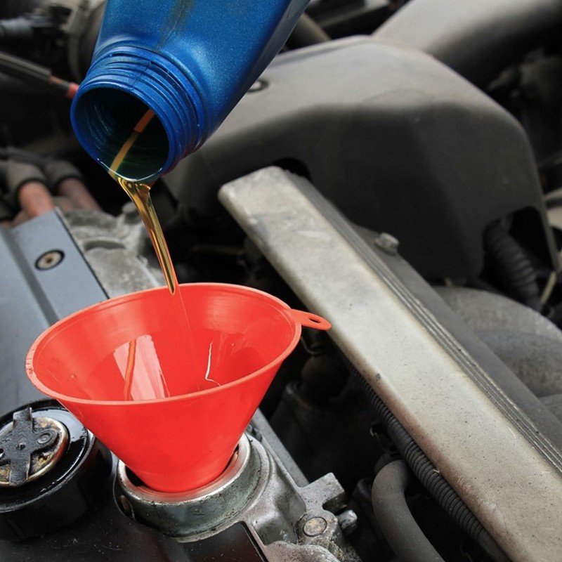 10 Pcs Fuel Funnels Set Plastic Neck Oil With Detachable Spout&Filter — image 7