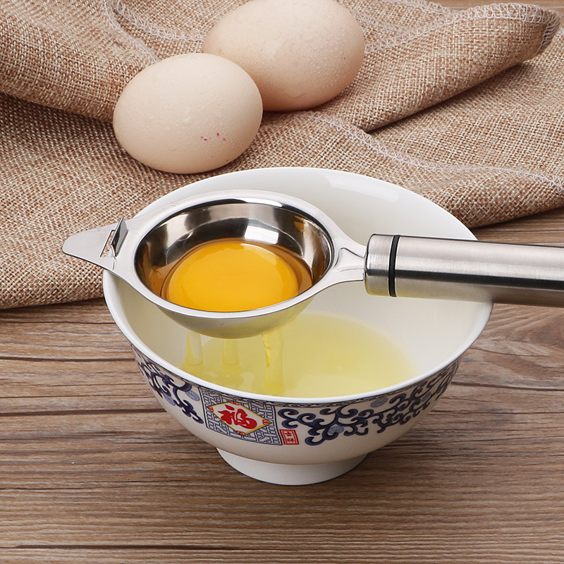 Title 4, 304 Stainless Steel Long Handle Egg White Separ...