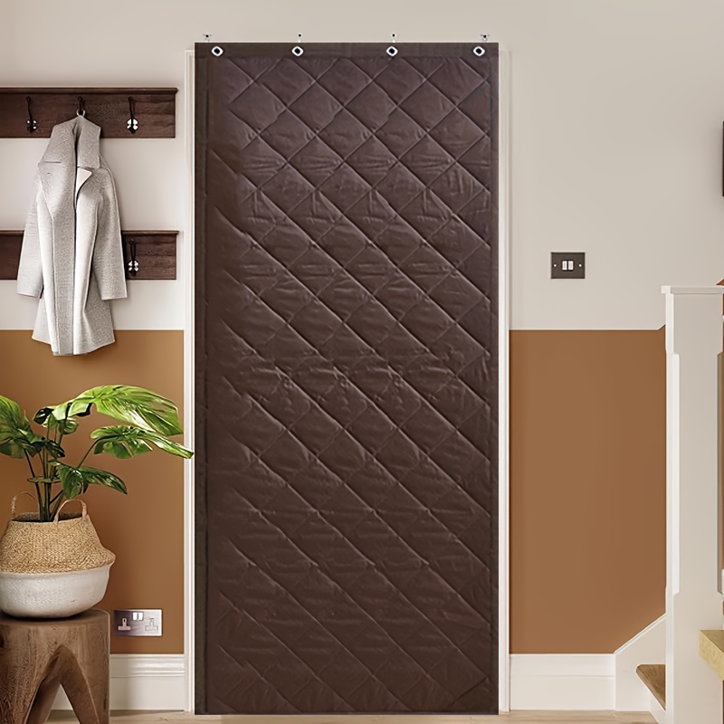 Magnetic Sealed Thick Oxford Insulated Door Curtain, Block Cold Wind Reduce Heating Cost, Soundproof Windproof Door Drape For Home Garage Retail Store