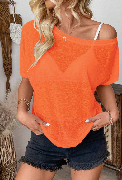 Women's Fashion Solid Color Short Sleeve T-Shirt