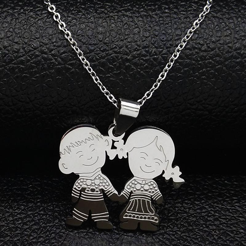 Stainless Steel Necklace Jewelry Boy Girl
