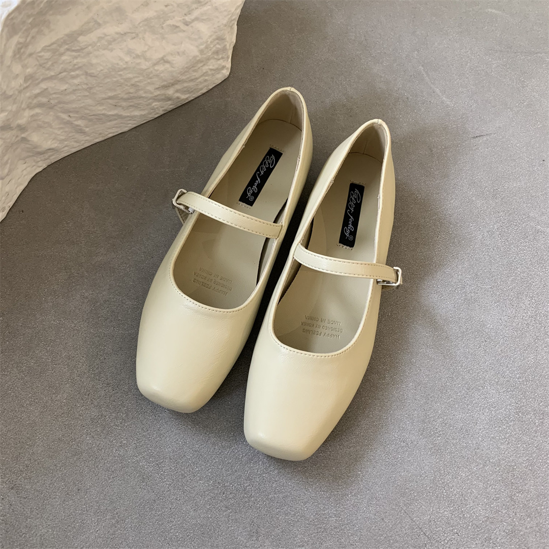 Versatile Lazy Shoes French Low Heels Goose Egg Yolk 35 - Shop at LoveMi