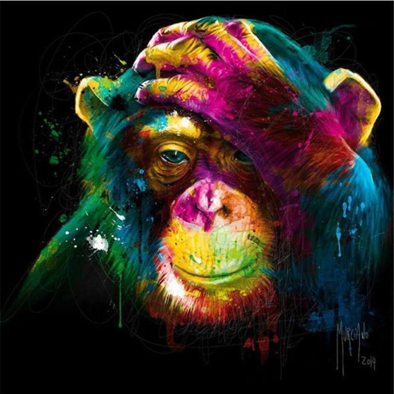 Title 1, 5D Diamond Painting - Neon Monkey