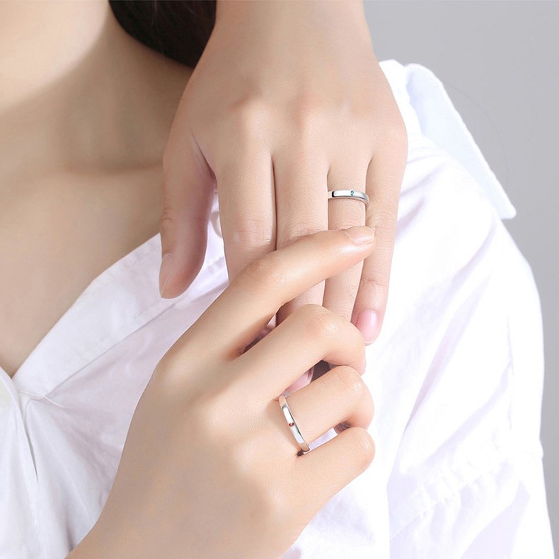 Title 4, S925 Sterling Silver Ring Couple