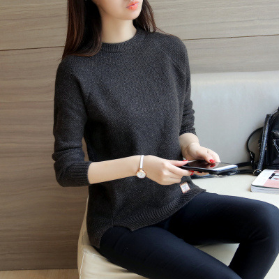 All-Match Short Outer Wear Long-Sleeved Knitted Bottoming Shirt