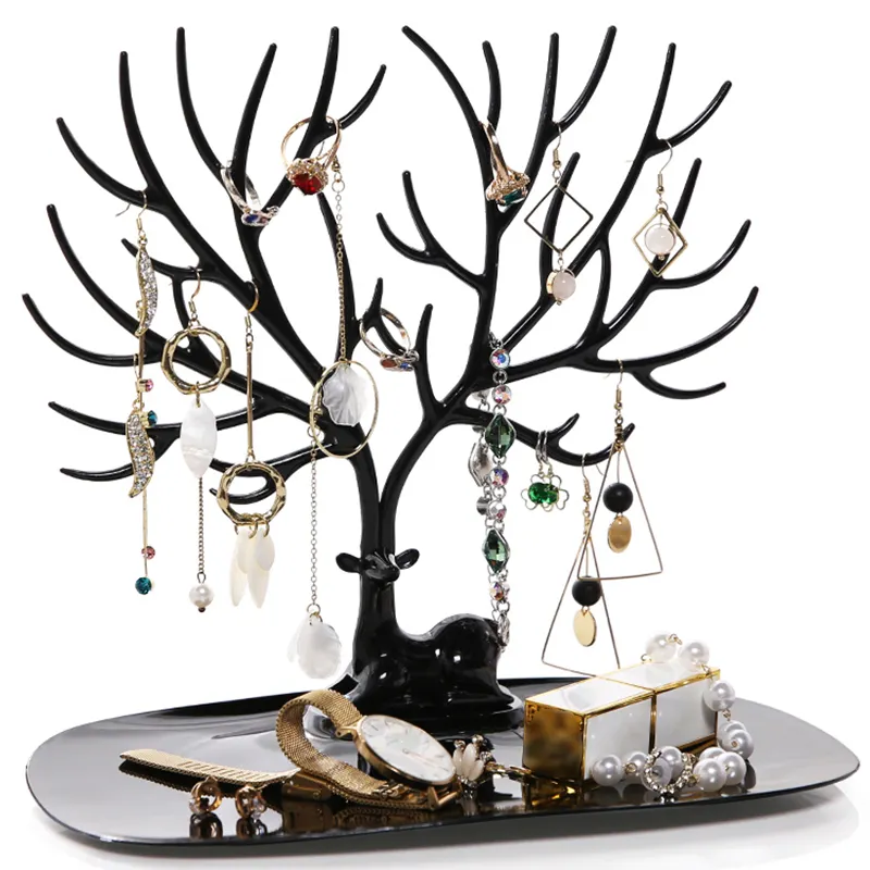 Deer Jewelry Display Stand Earrings Necklace Ring