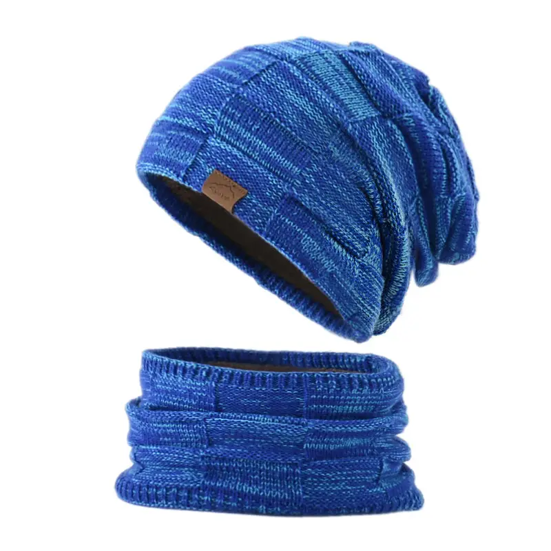 Two-piece Knitted Woolen Hat And Scarf For Lovers