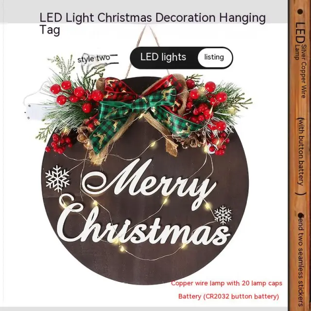 Christmas Decoration Small Night Lamp DIY Decorated Hangtag Style 2 - Shop at LoveMi