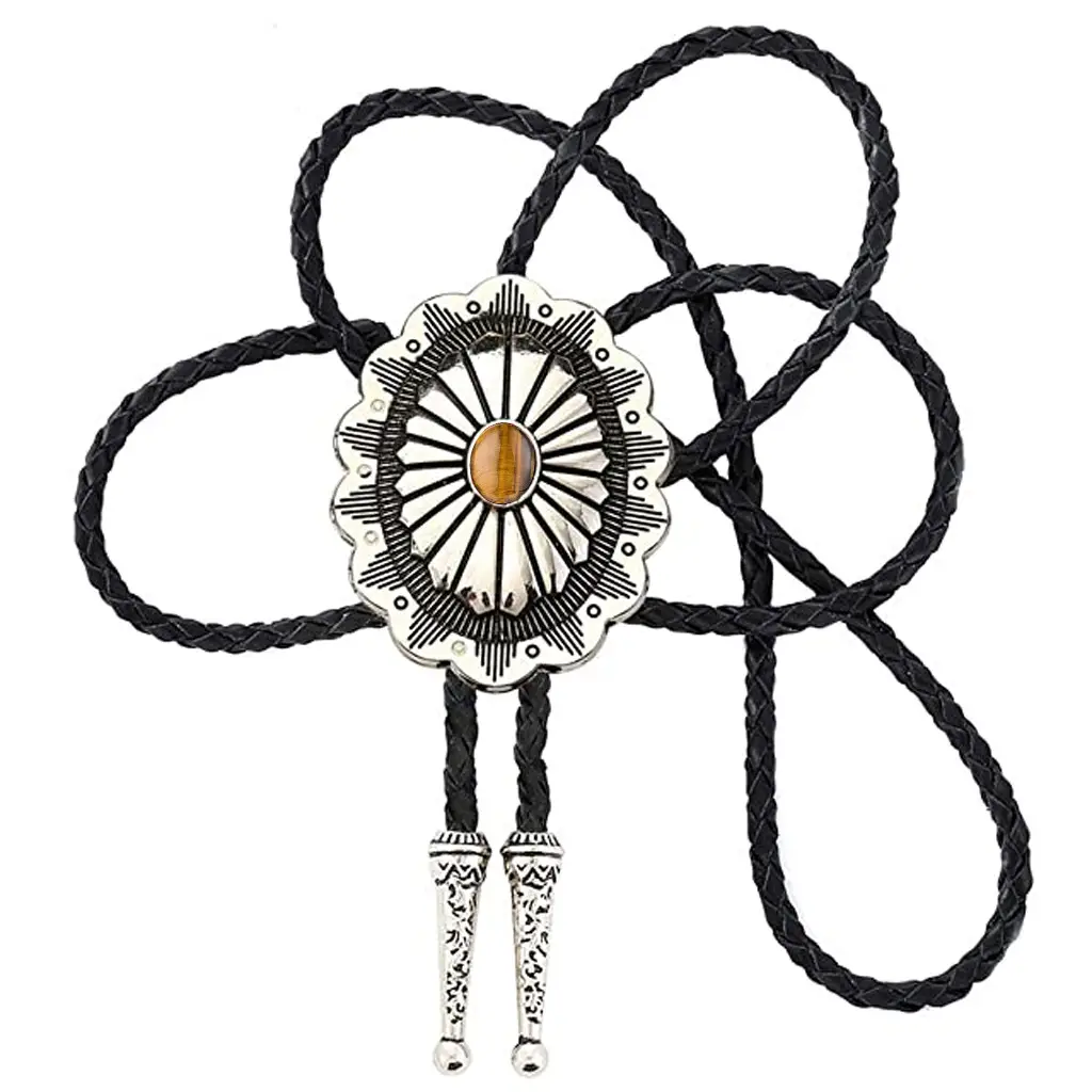 American Western Cowboy Bolo Tie Metal Tie