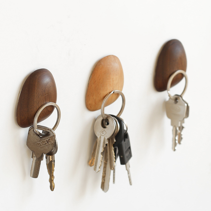 Title 2, Walnut Wood Key Wall Sticker Hook