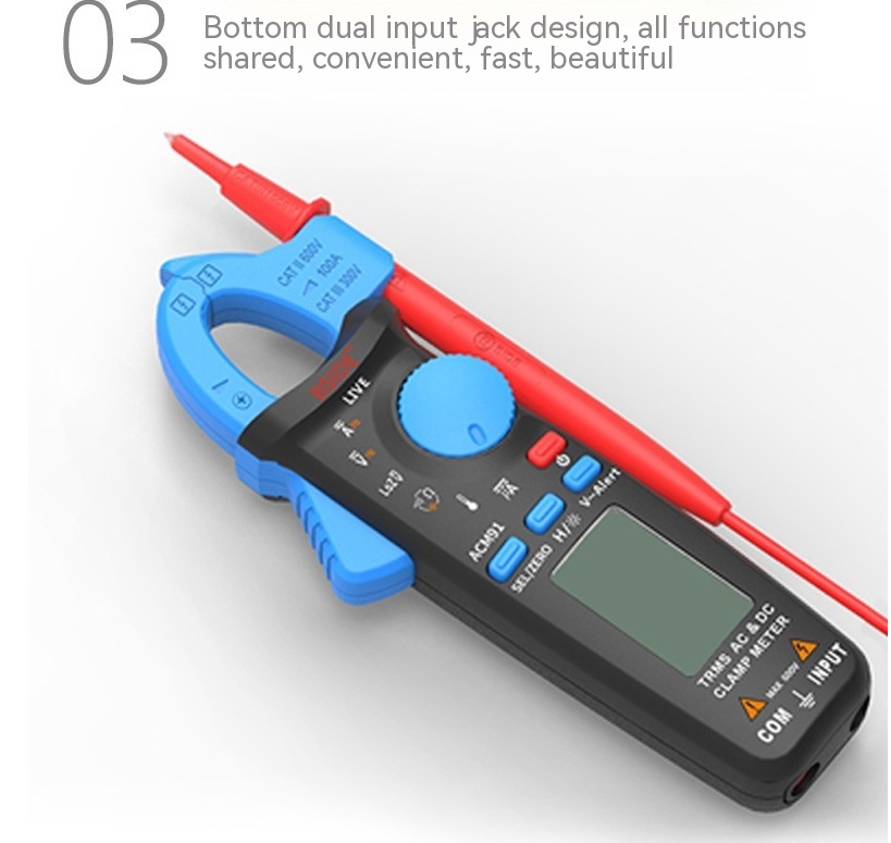 Low Impedance DC Auto Repair Handheld Clamp-type Multimeter