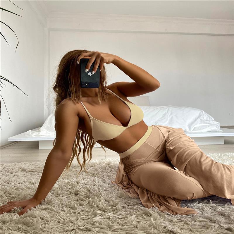 Triangle Swimsuit Bikini Trousers Three-piece Swimsuit