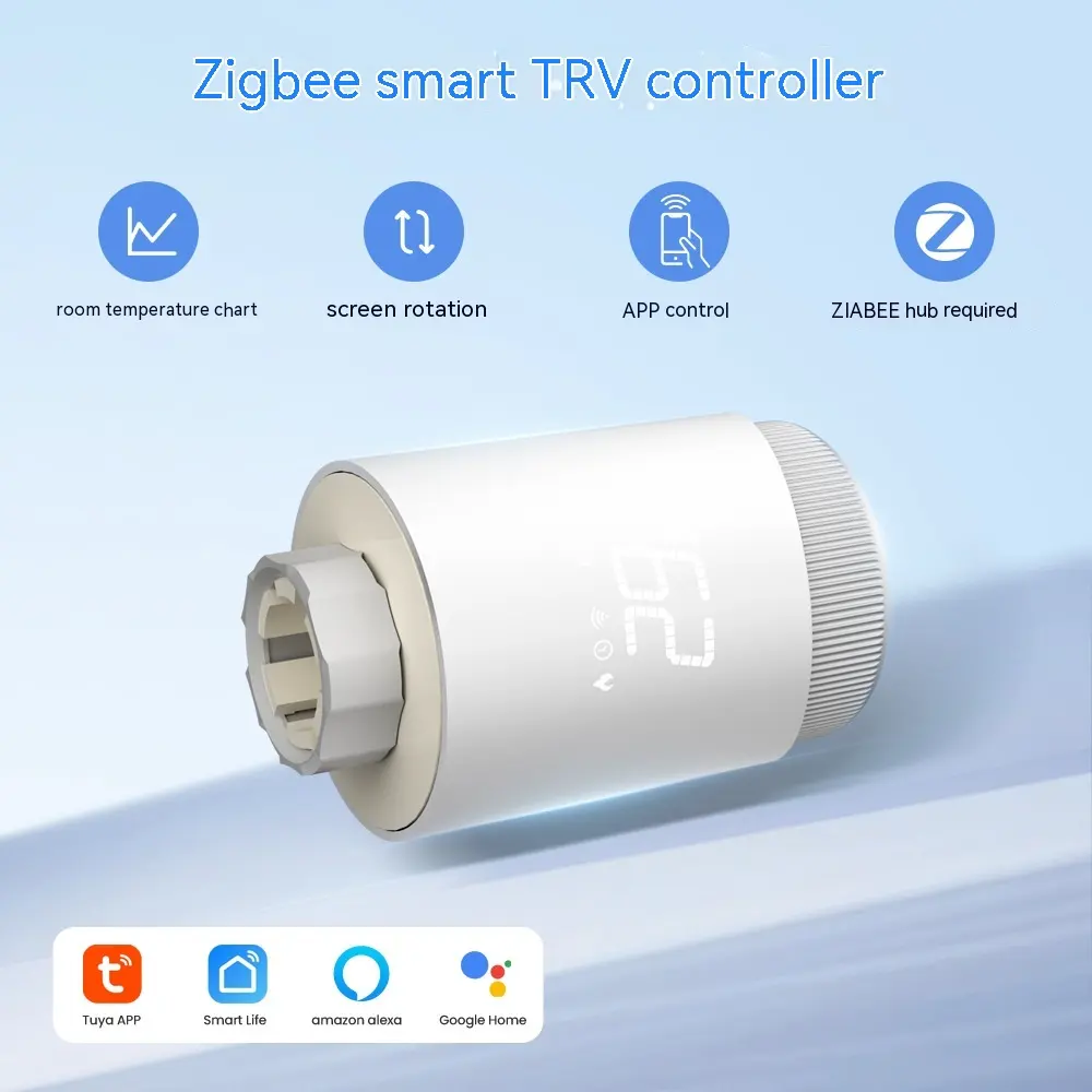 Intelligent Thermostatic Valve Radiator Plastic Controller Temperature