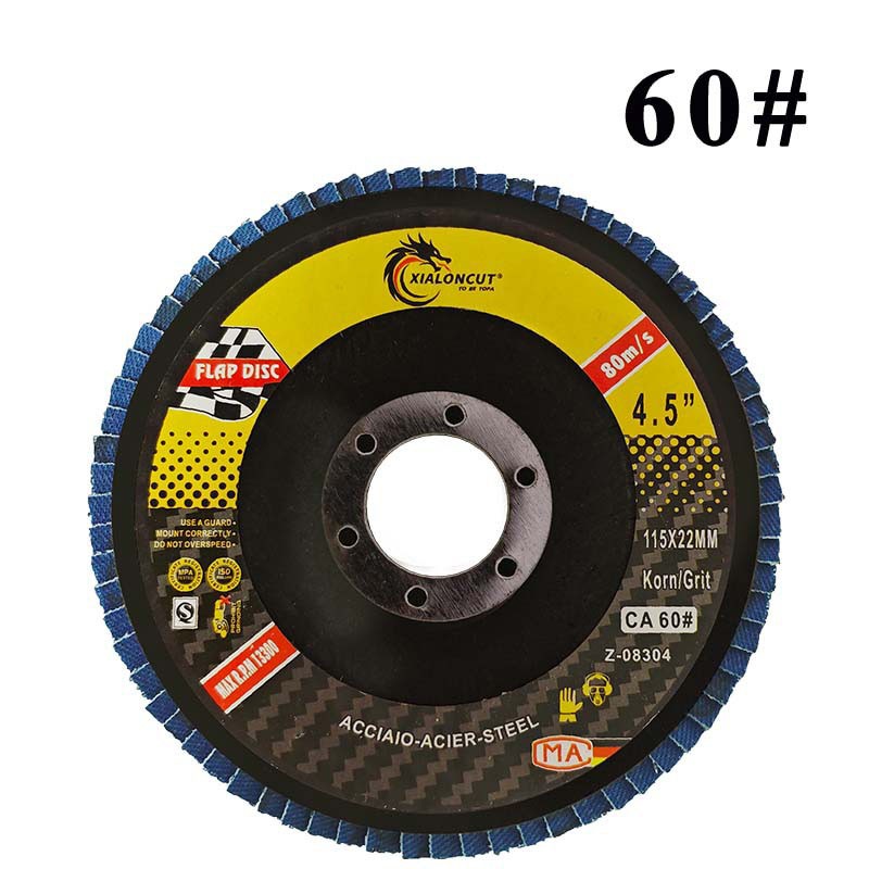 10 Discos de Lija tipo Solapa 115mm Grano 60 para Amoladora - imagen 1