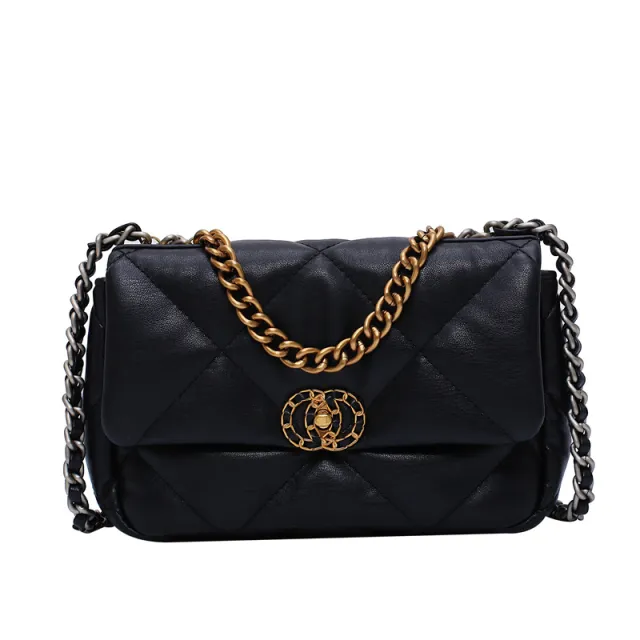 Crossbody Casual Fashion Small Fragrance Handbag Black - Shop at LoveMi