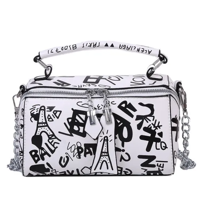 Ladies Fashion Korean Style Small Square Boston Bag White - Shop at LoveMi
