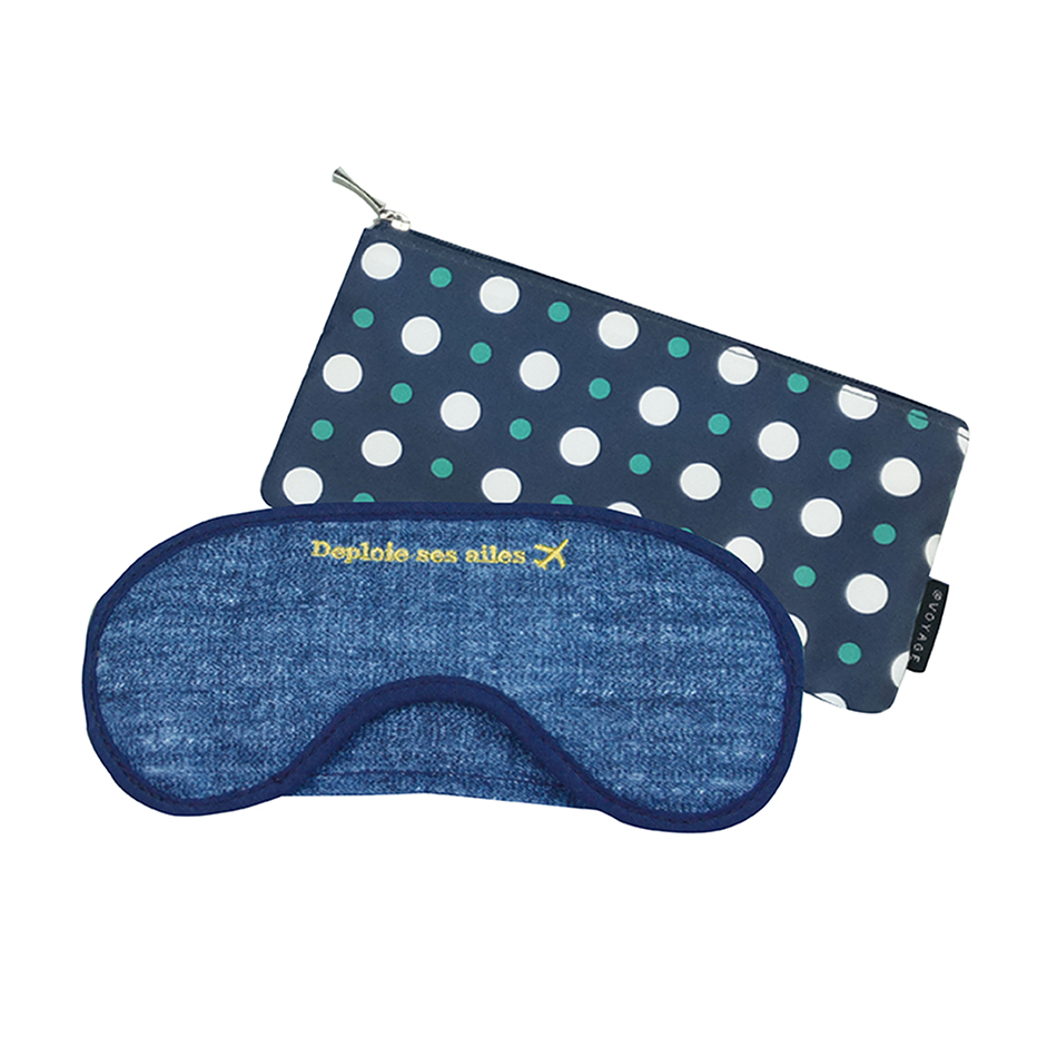 Sleeping Eye Mask Cover EyeShade Blindfold Travel Relax Sleep Eye Mask AT FIRST Navy Point