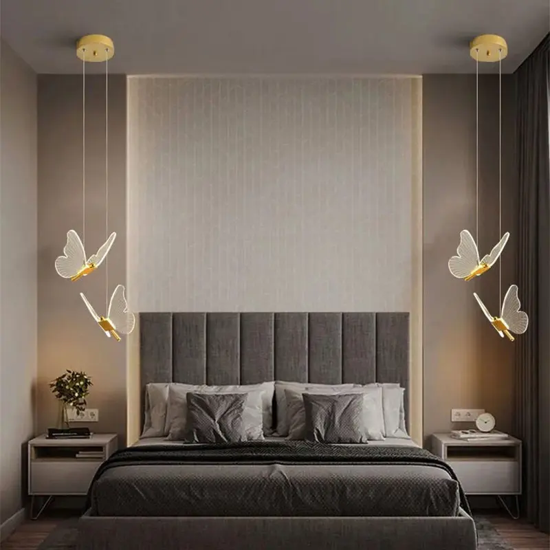 Long Line Modern Minimalist Bedroom Butterfly Bedside