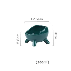 Cat Food Bowl For Cats And Small Dog Four-Legs Ceramic Cat Food And Water Bowls For Indoor Cute Cat Stability Food Dish - Green - View 1