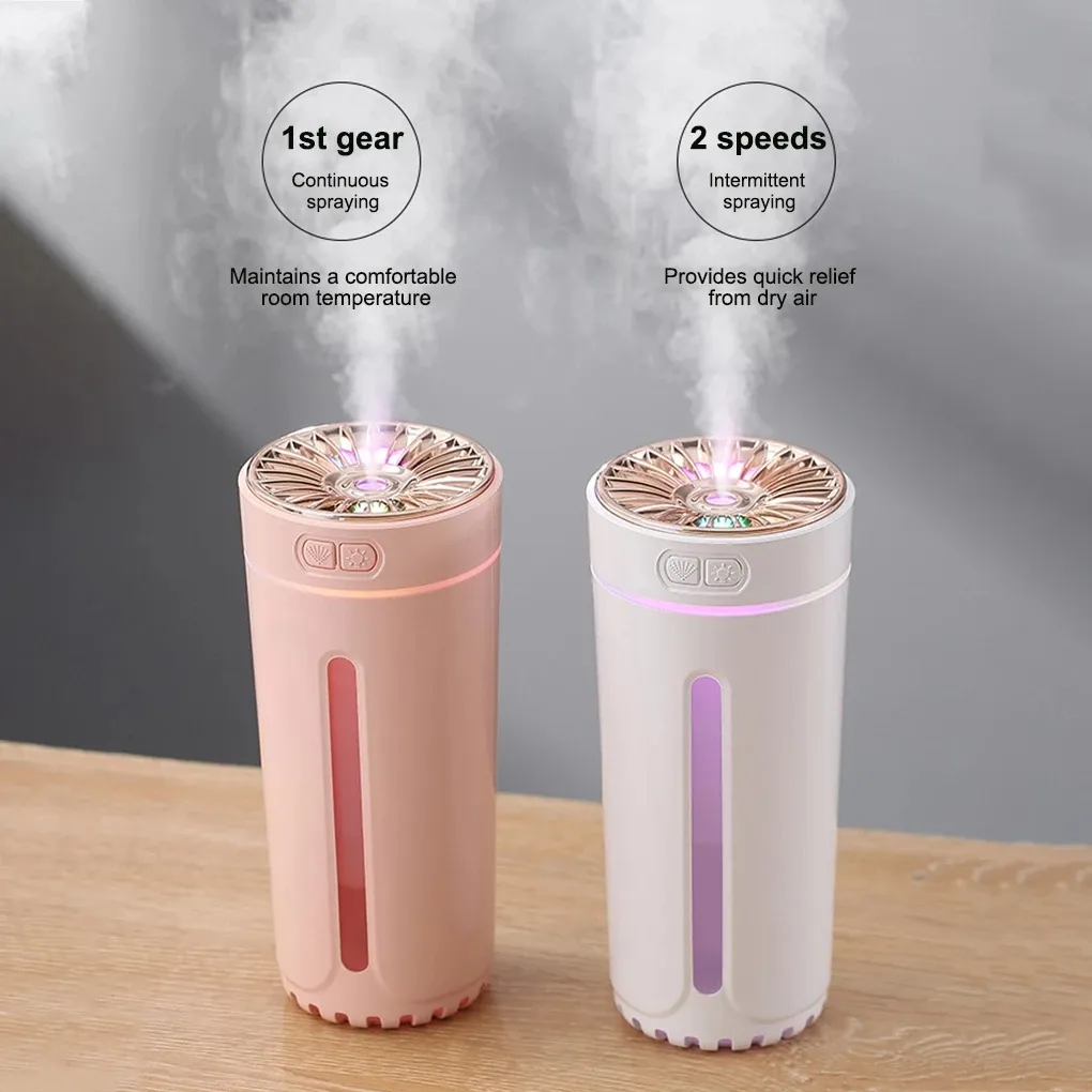 Wireless Air Humidifier Colorful Lights Mute Ultrasonic USB Fogger Diffuser Purifier 800mAh Rechargeabl Cool Mist Maker For Car – image 3