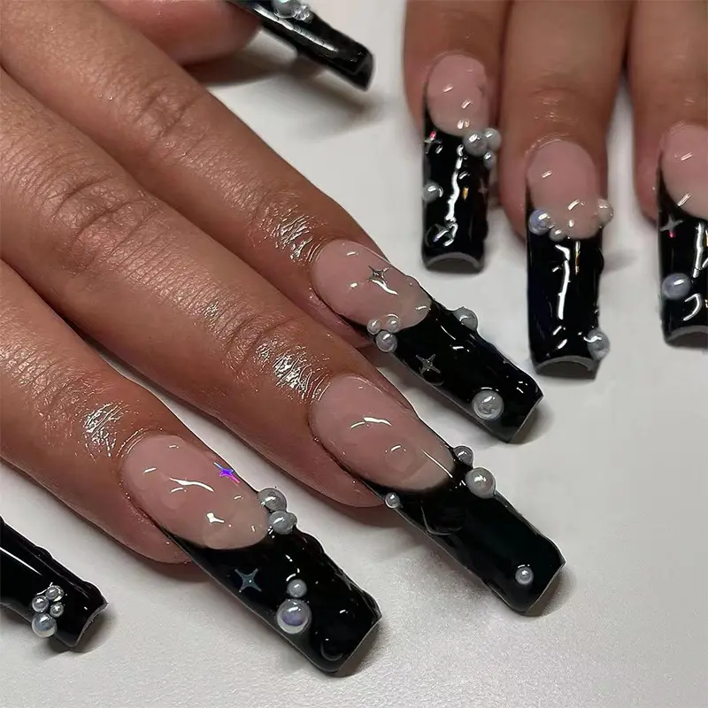 Pearl Long Ballet French Wear Nail Enhancement