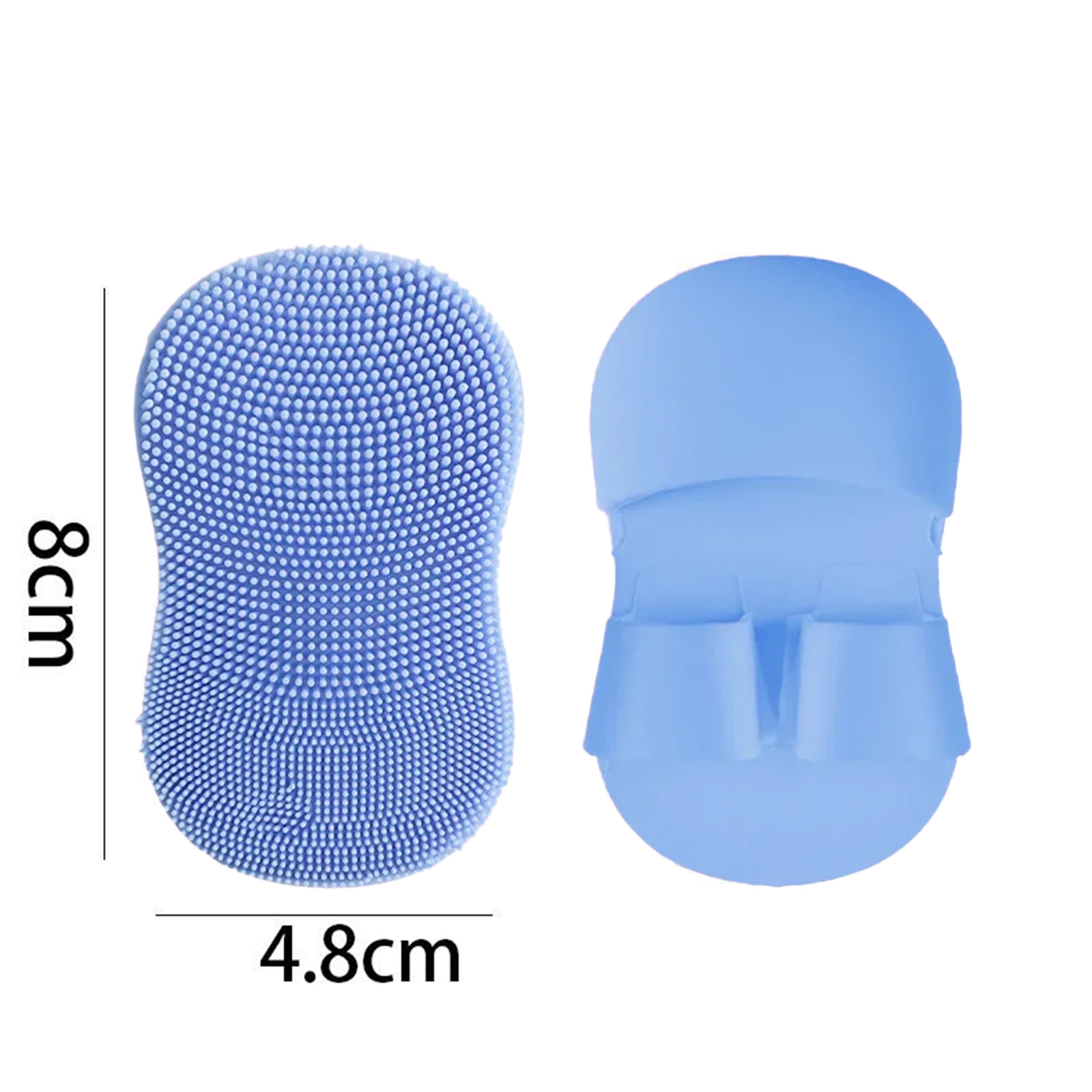 Face Scrubber Mini Facial Brush Silicone Wash Exfoliator Finger Glove Pads Handheld Cleansing Brushes Tool Skin Care Deep Clean Baby Shampoo Baby Bath Brush Blue - Shop at LoveMi