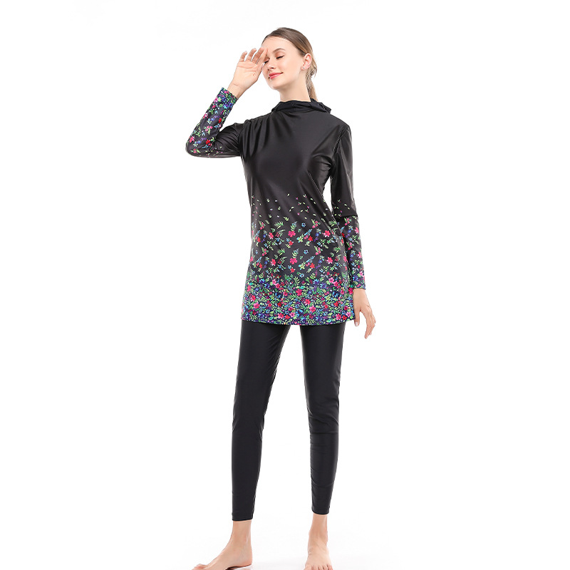 Women’s Loose Conservative Beachwear Split Swimming Suit