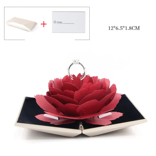 Rotating rose ring box Gold - Shop at LoveMi