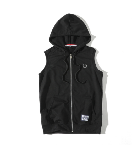 Men's Vest Short Sleeve Hooded Summer