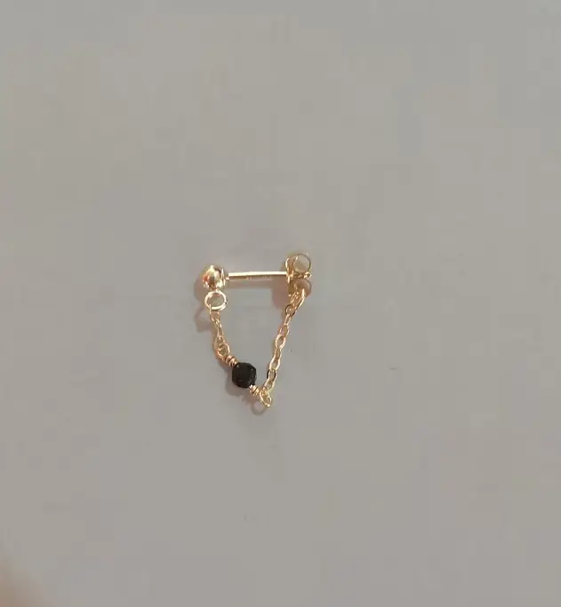 Temperament ear line female 4K gold earrings
