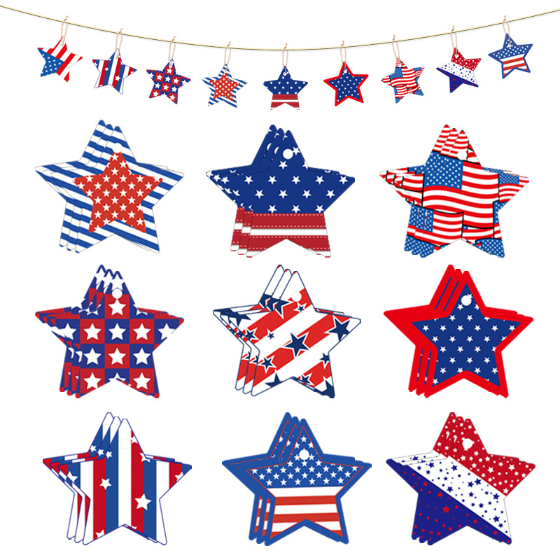 USA National Day Gift Decoration Charm Tag (10 Bags