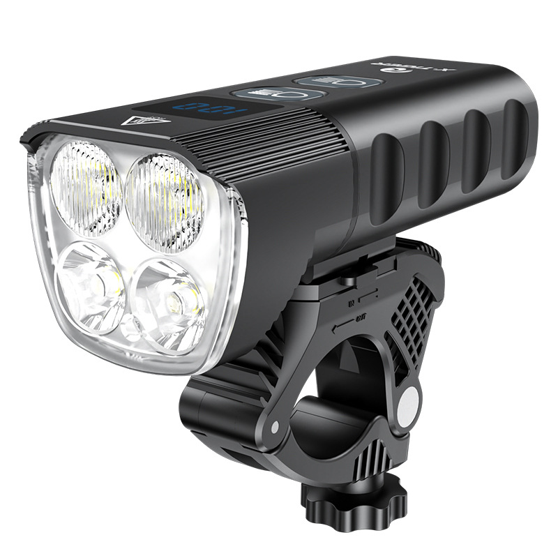 USB rechargeable outdoor waterproof light power display mountain night riding light — foto 6