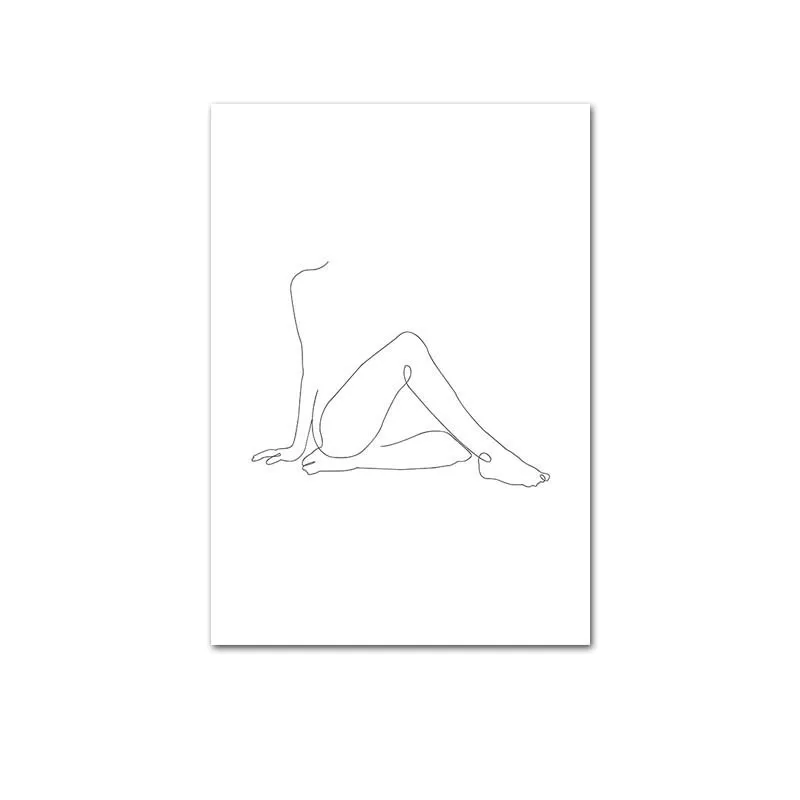 Abstract Botanical Canvas Drawing Style Home Decor – image 3