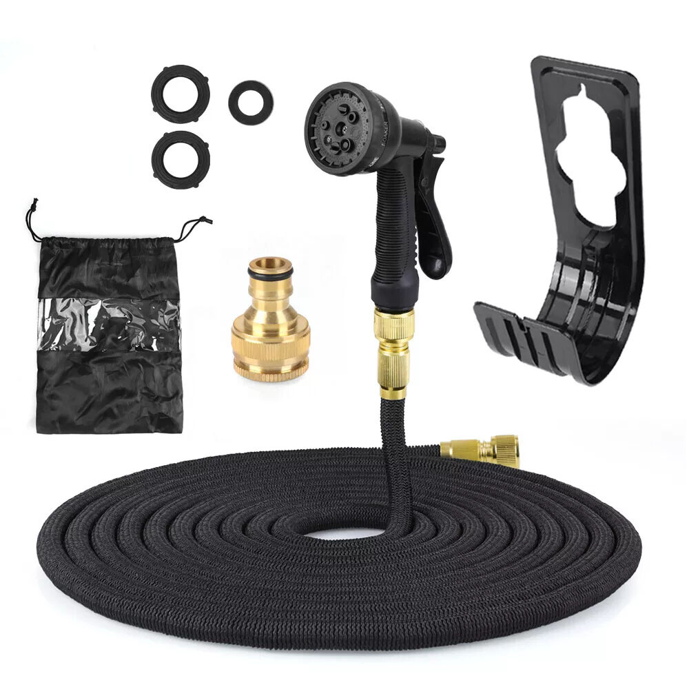 50FT-Heavy Duty Extendable Garden Hose With Spray Gun — image 9