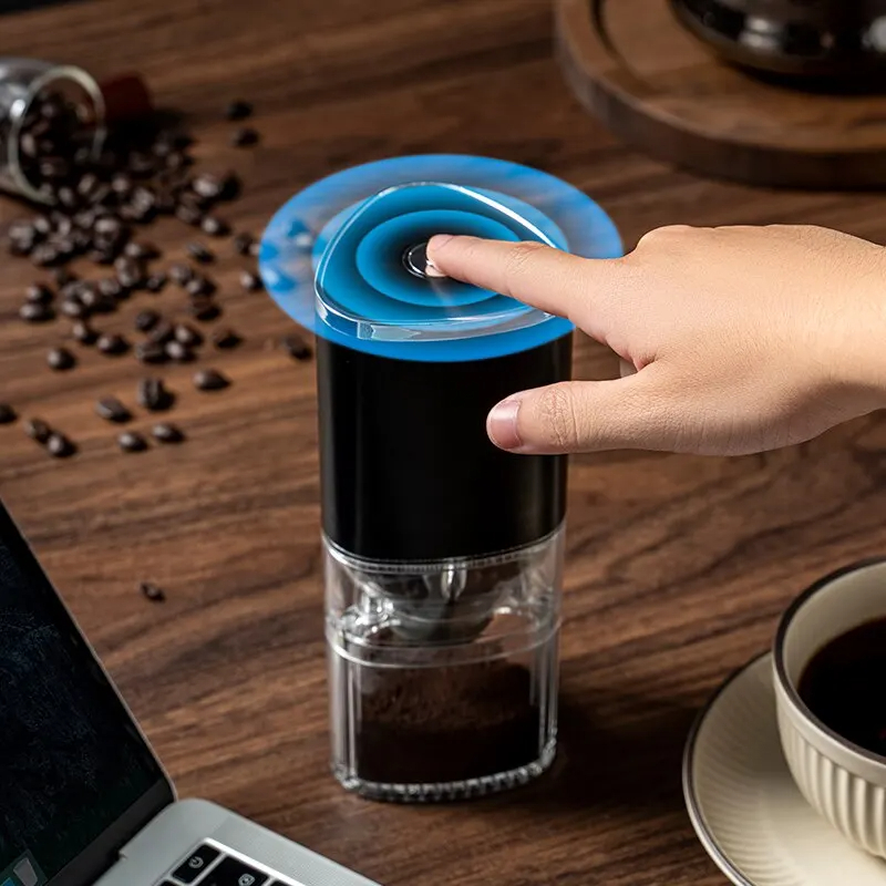 Portable Electric Coffee Grinder TYPE C USB Charge Ceramic Grinding Core Home Coffee Beans Pulverizer Grinder Small Portable Mini Home Kitchen Coffee Grinder Machine Mill Automatic USB Chargi