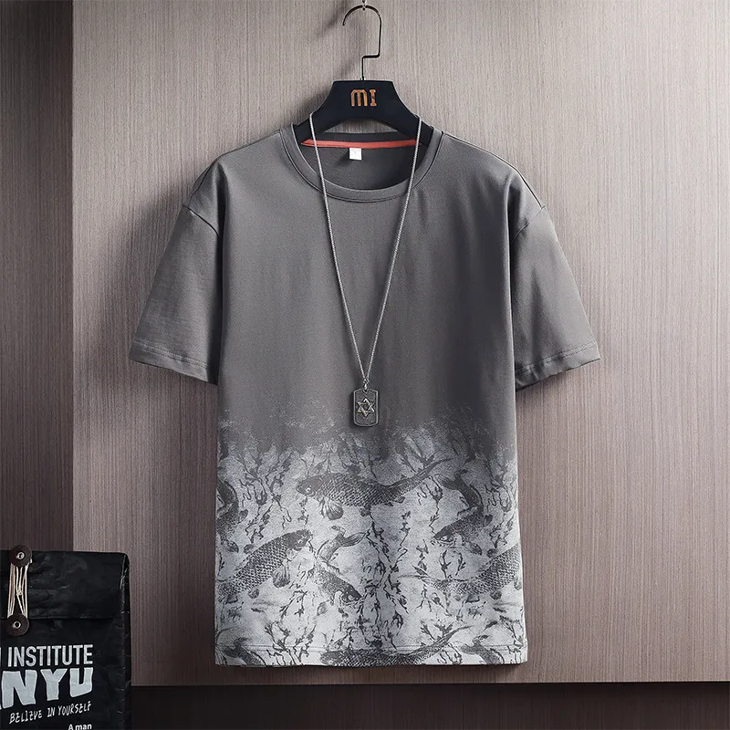Tide Brand Youth Summer Gradient Compassionate Shirt - Dark Grey