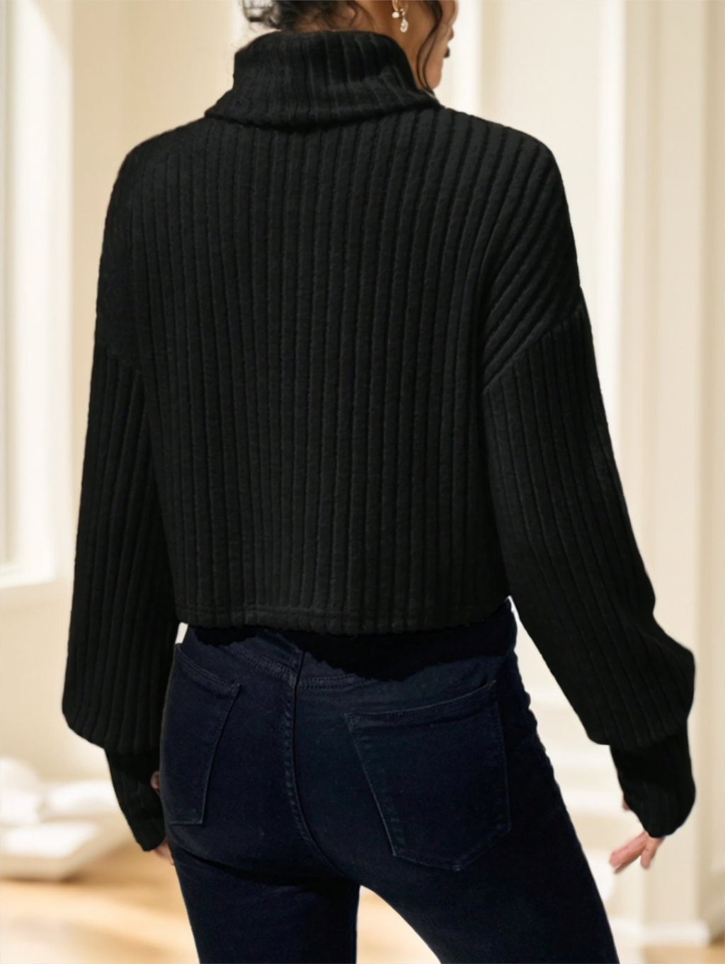 Essnce Turtleneck Drop Shoulder Tee